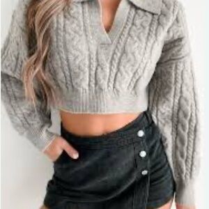 Marble Gray Knit Sweater